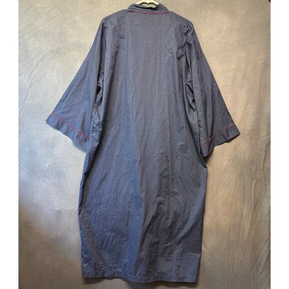 Vintage Cambridge Classics Robe Deadstock Navy Blue Kimono Lounge Missing Belt - Picture 9 of 11